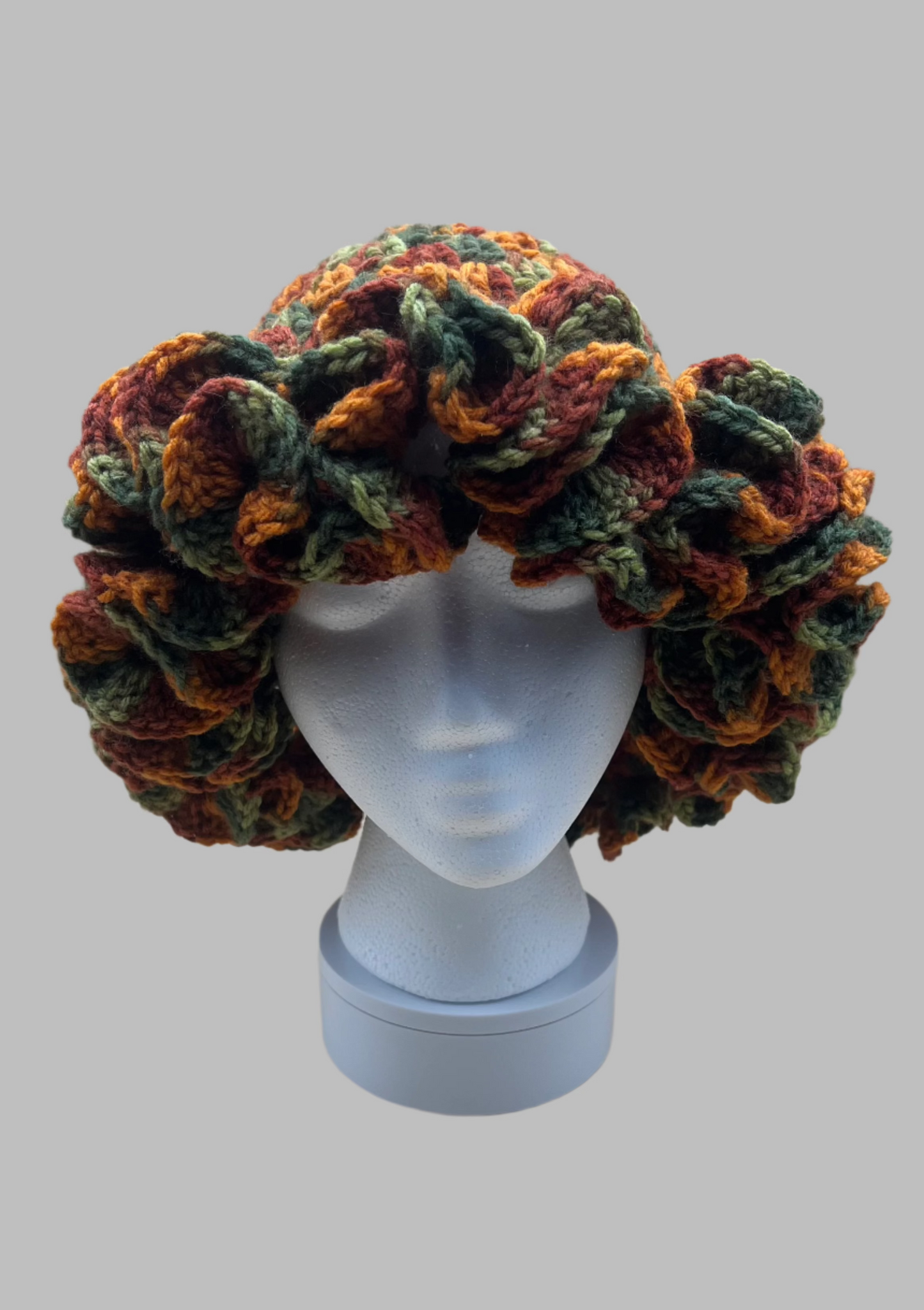 Crochet Ruffle Hat- Sunset