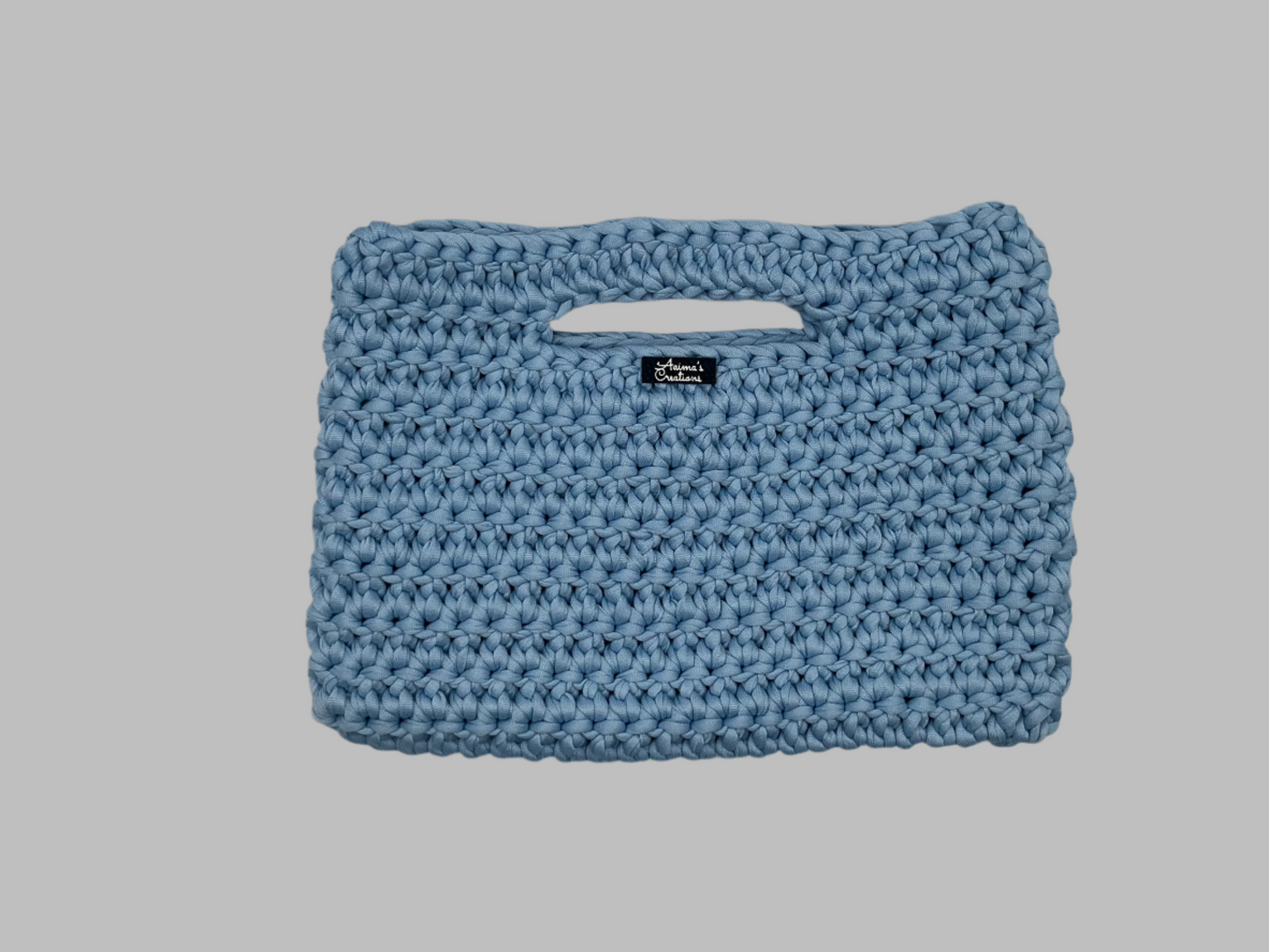Crochet Clutch- light blue