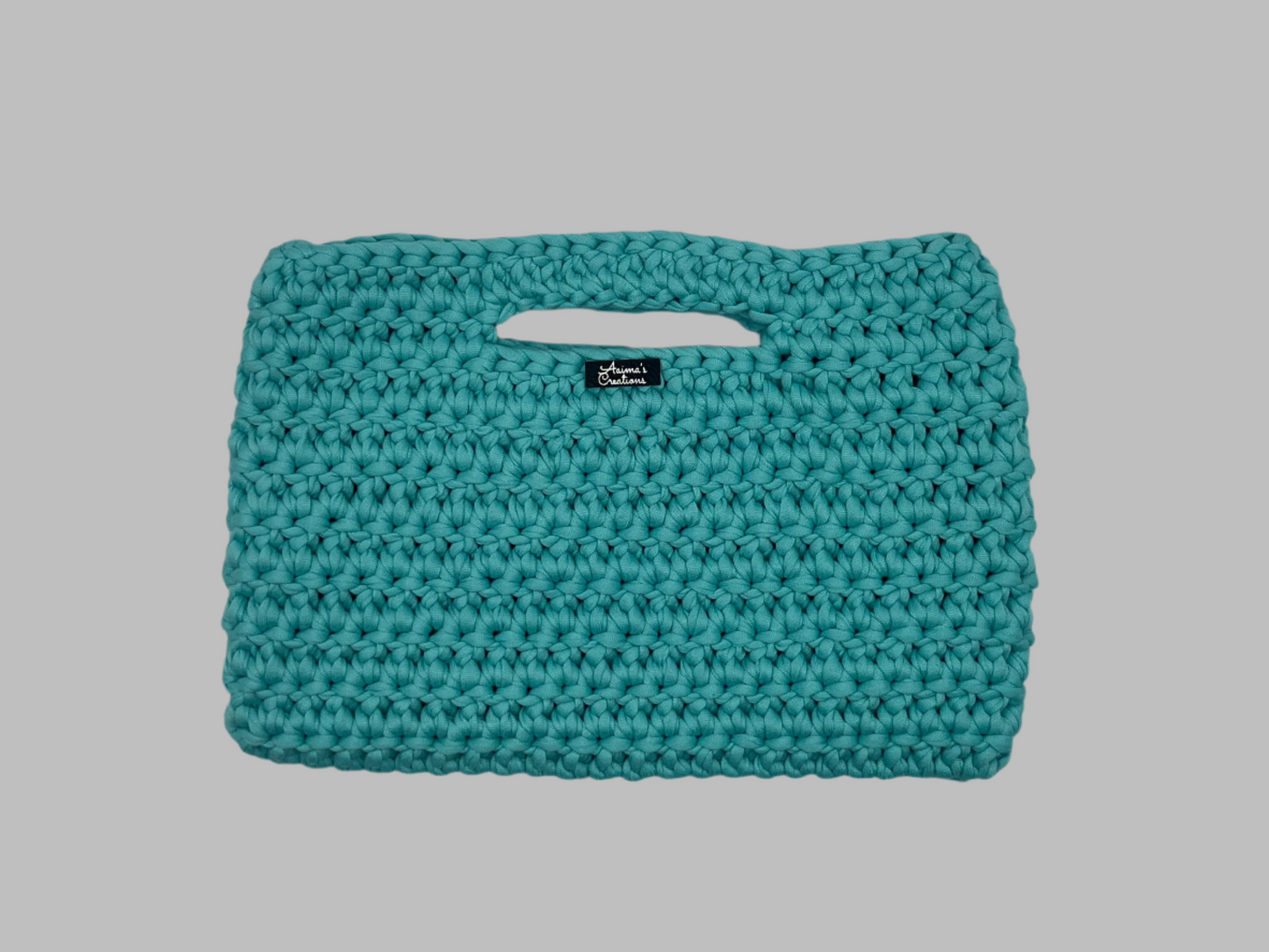 Crochet Clutch-aqua