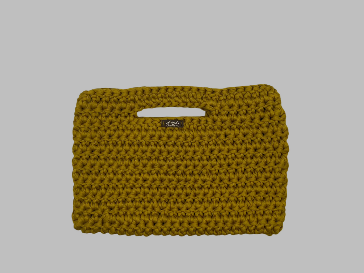 Crochet Clutch-mustard