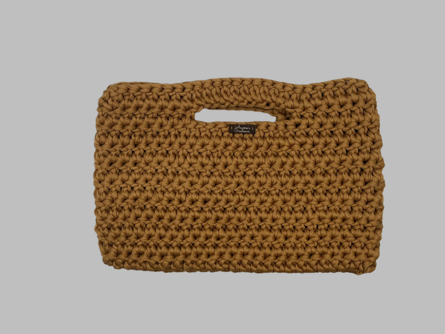Crochet Clutch- camel