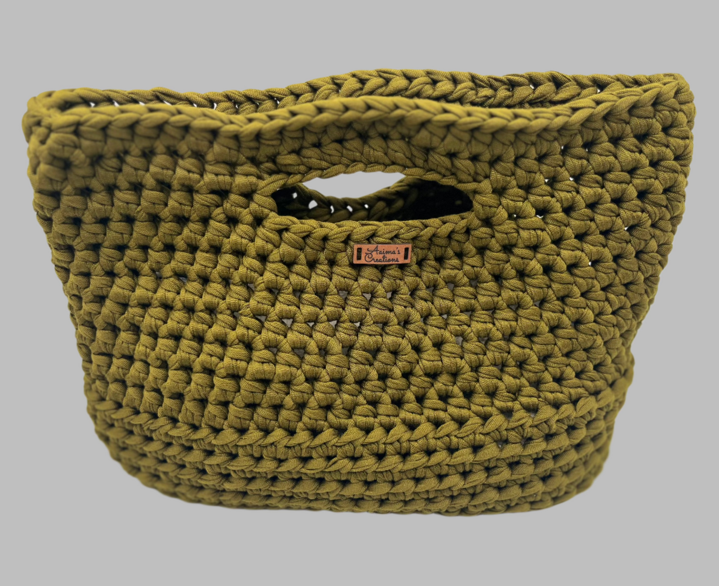 Crochet Tote Bag- Olive