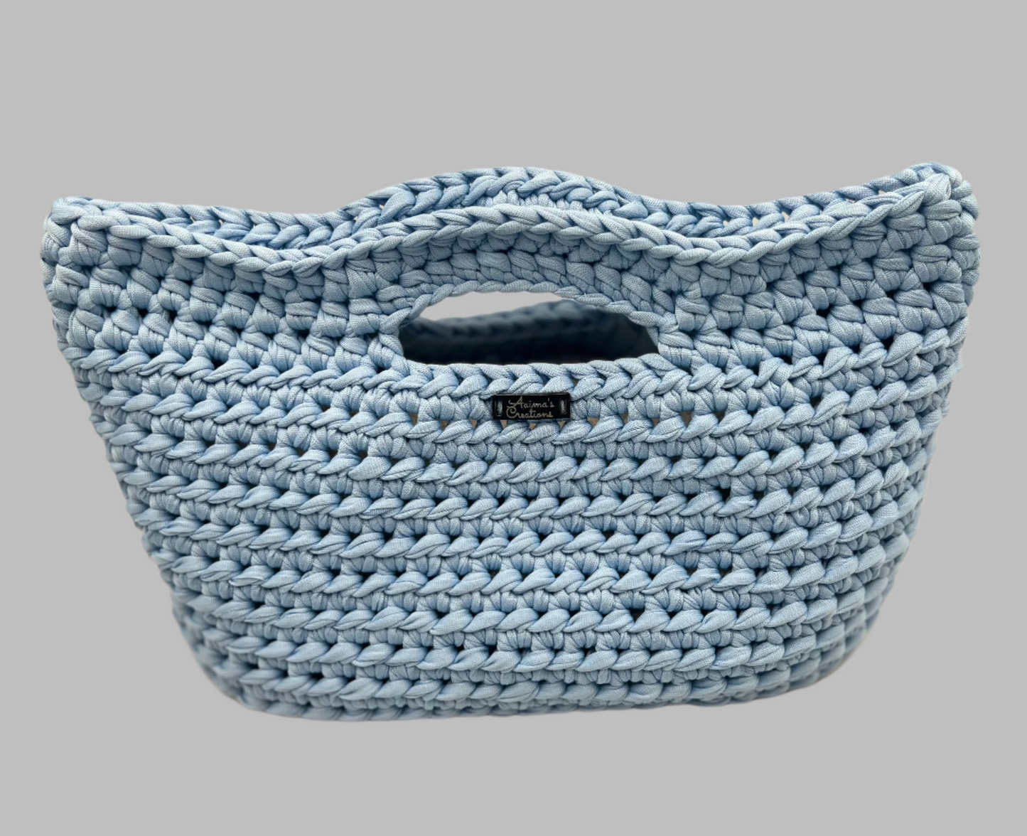 Crochet Tote Bag- Blue