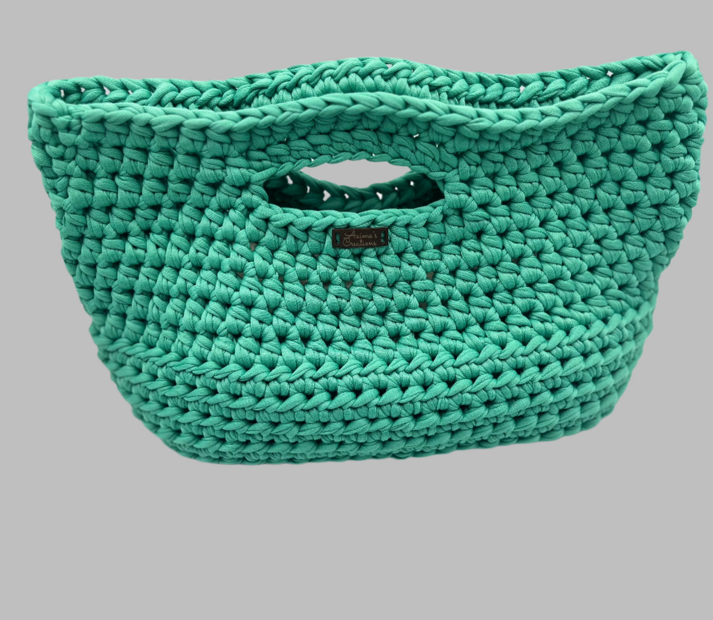 Crochet Tote Bag- Aqua