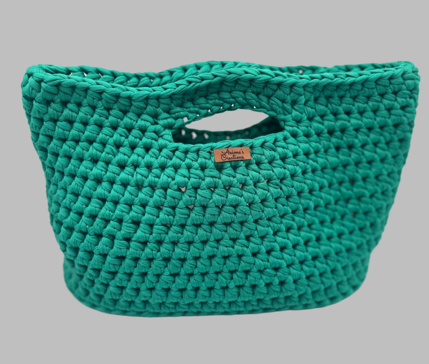 Crochet Tote Bag-Teal