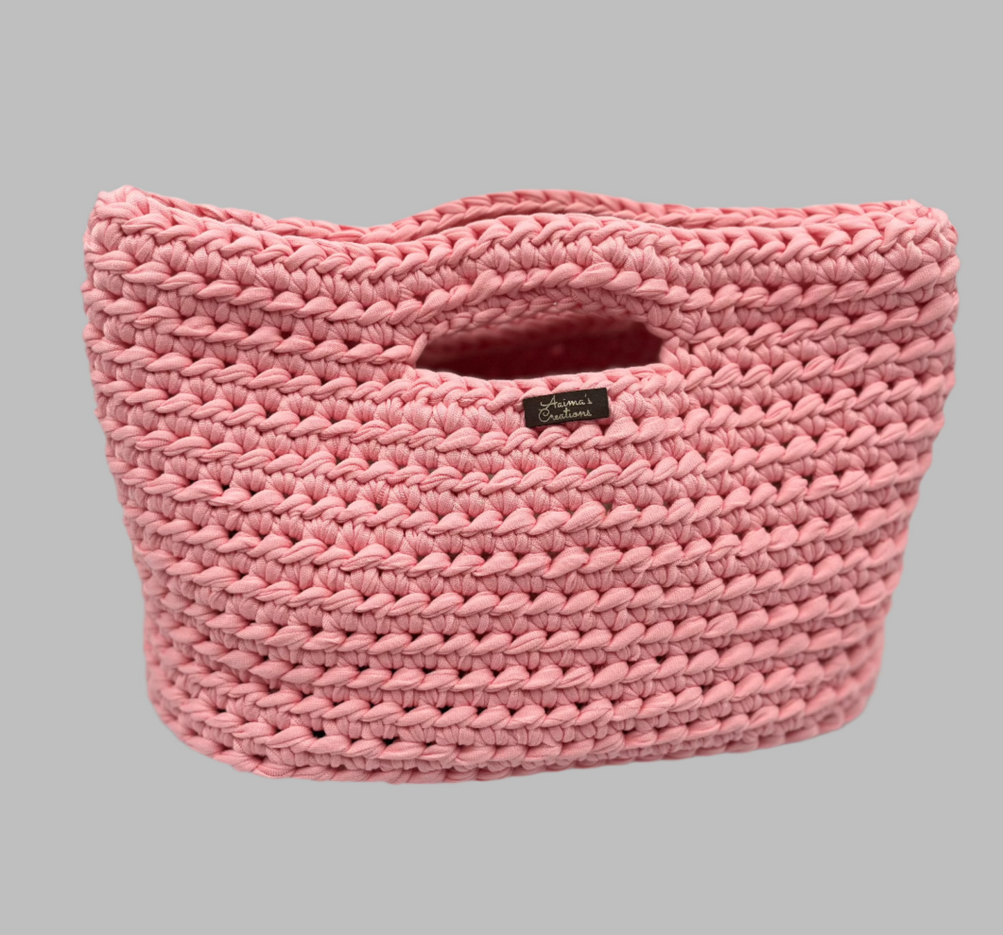 Crochet Tote Bag- pink