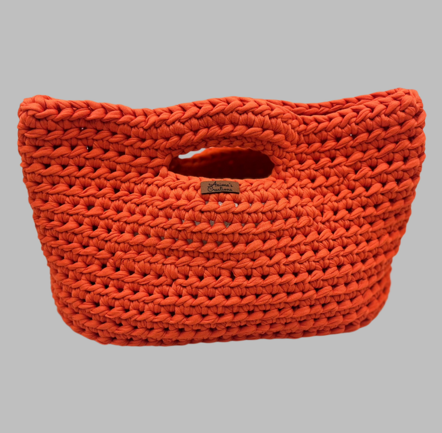 Crochet Tote Bag- Orange