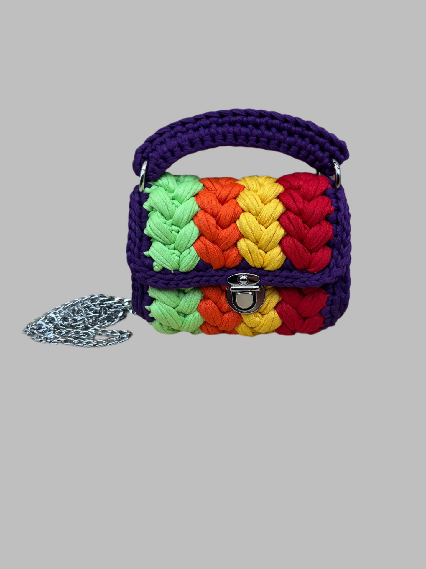 Crochet Handbags- purple multi