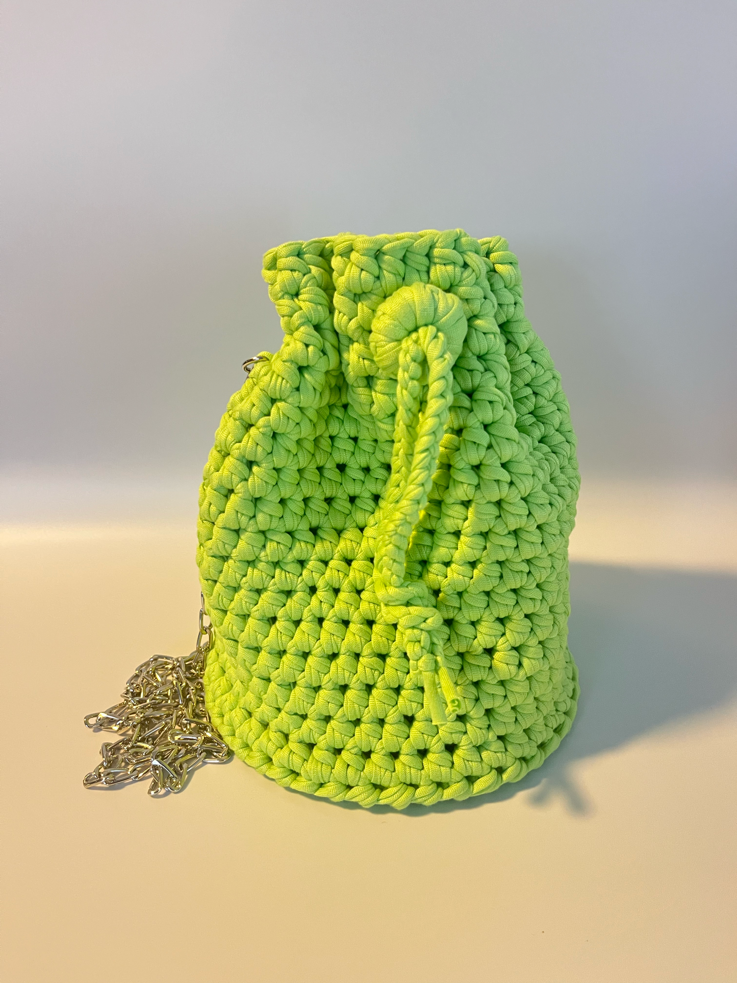 Crochet Crossbody Bucket Bag