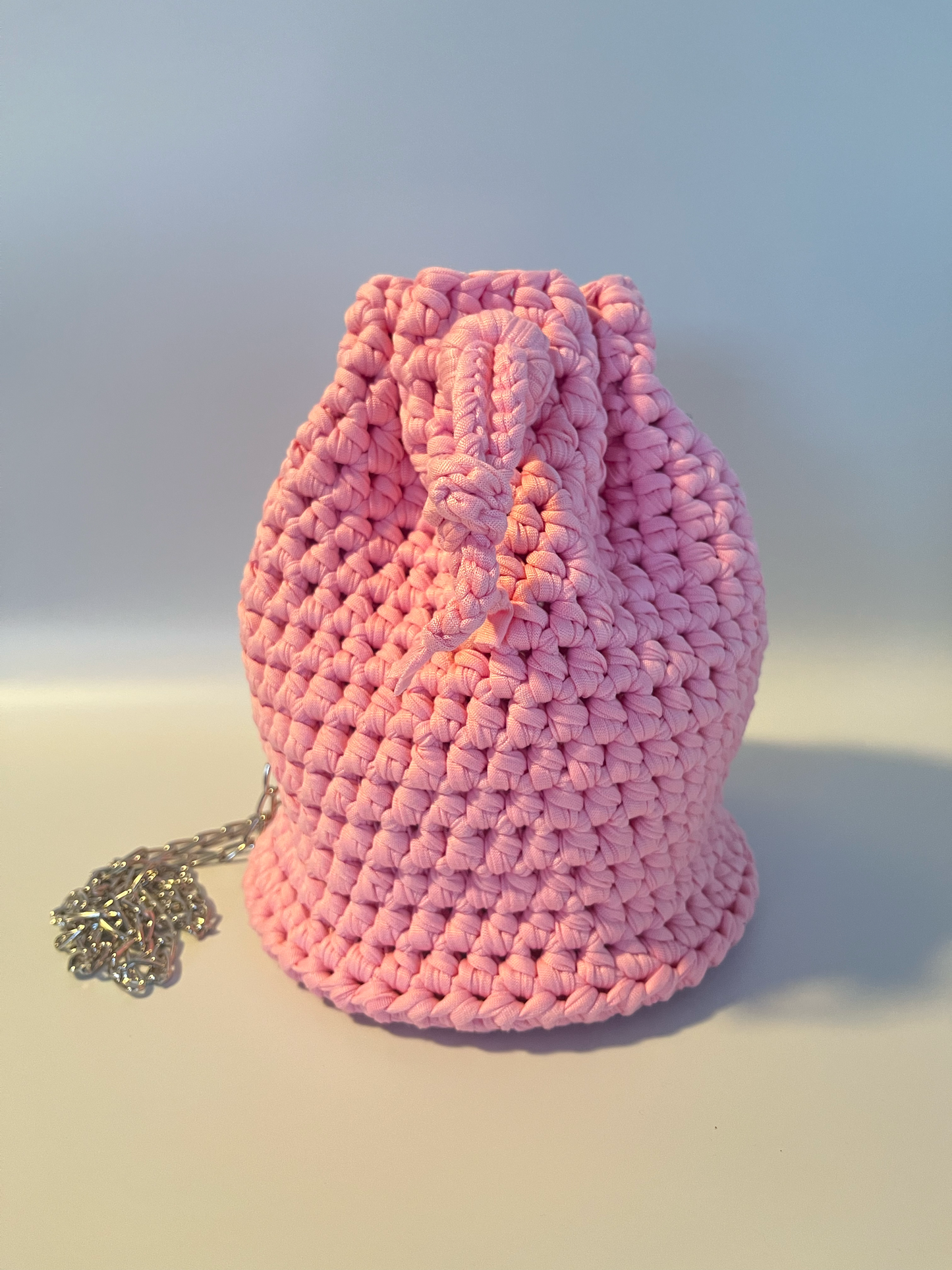 Crochet Crossbody Bucket Bag