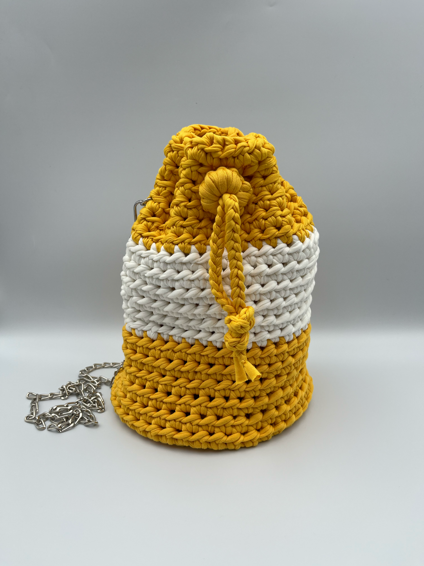 Crochet Crossbody Bucket Bag