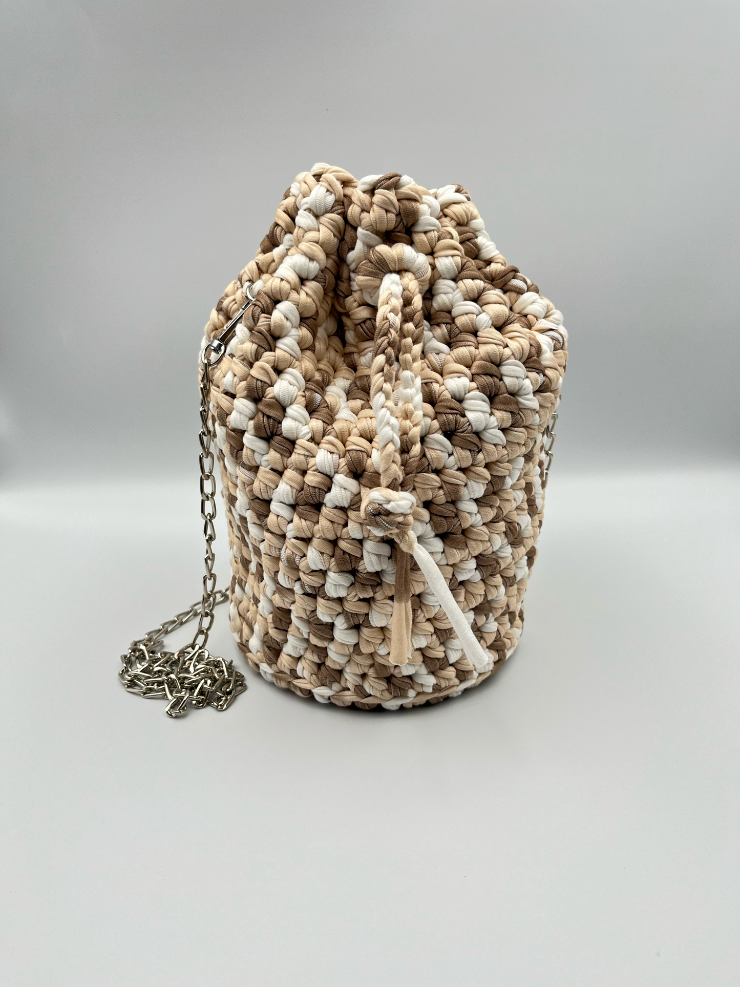 Crochet Crossbody Bucket Bag