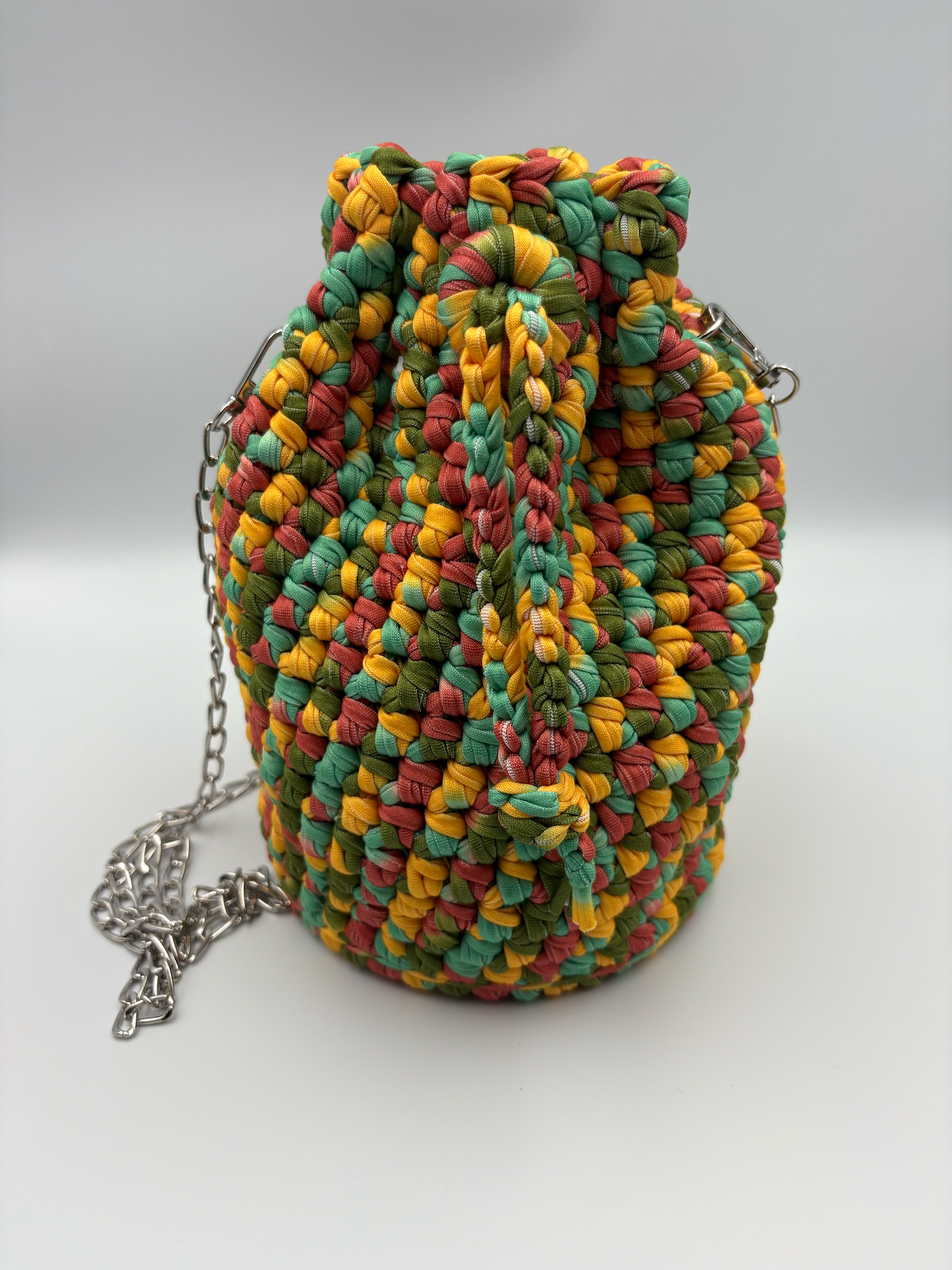 Crochet Crossbody Bucket Bag