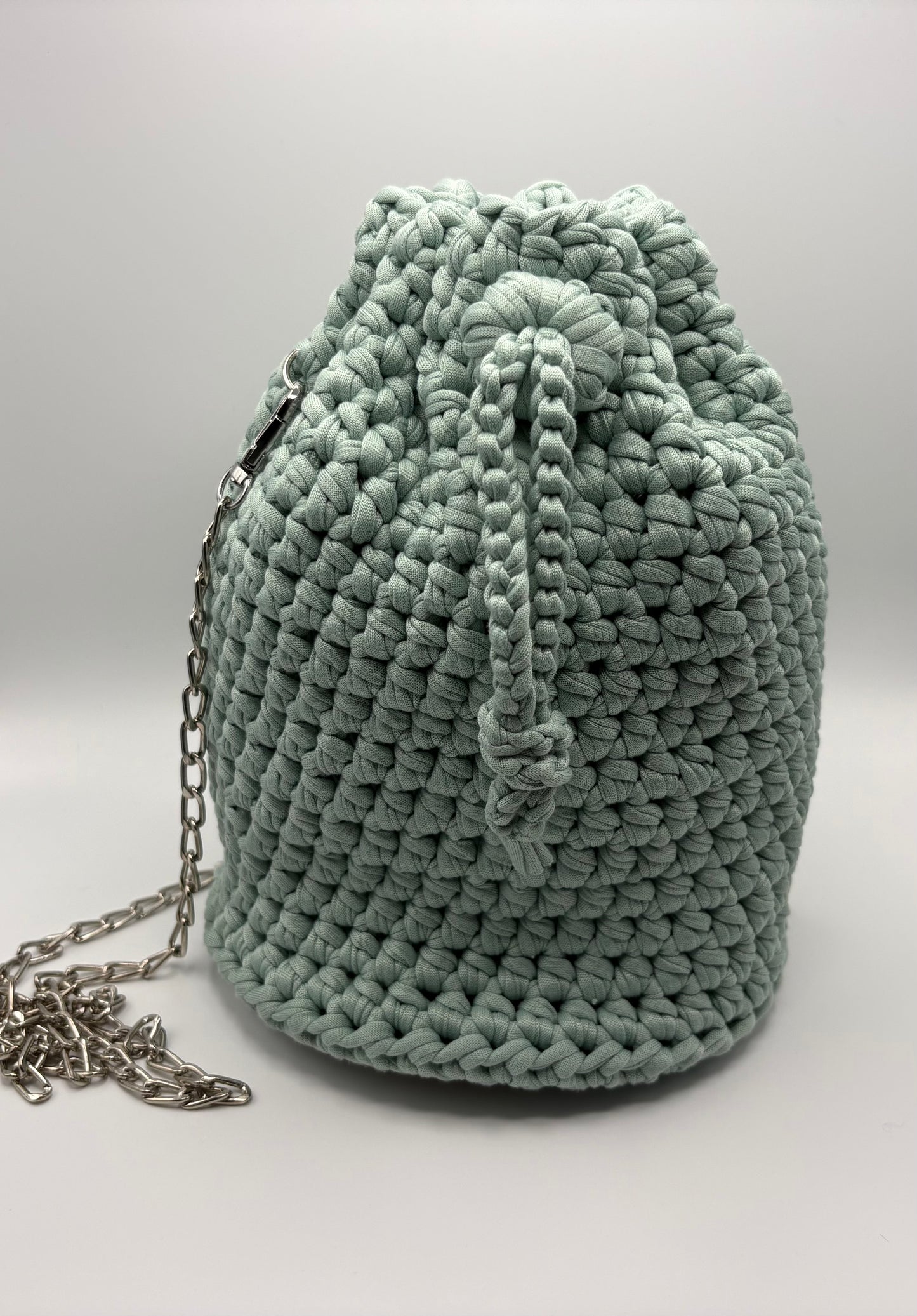 Crochet Crossbody Bucket Bag