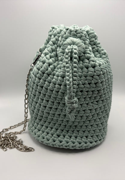 Crochet Crossbody Bucket Bag