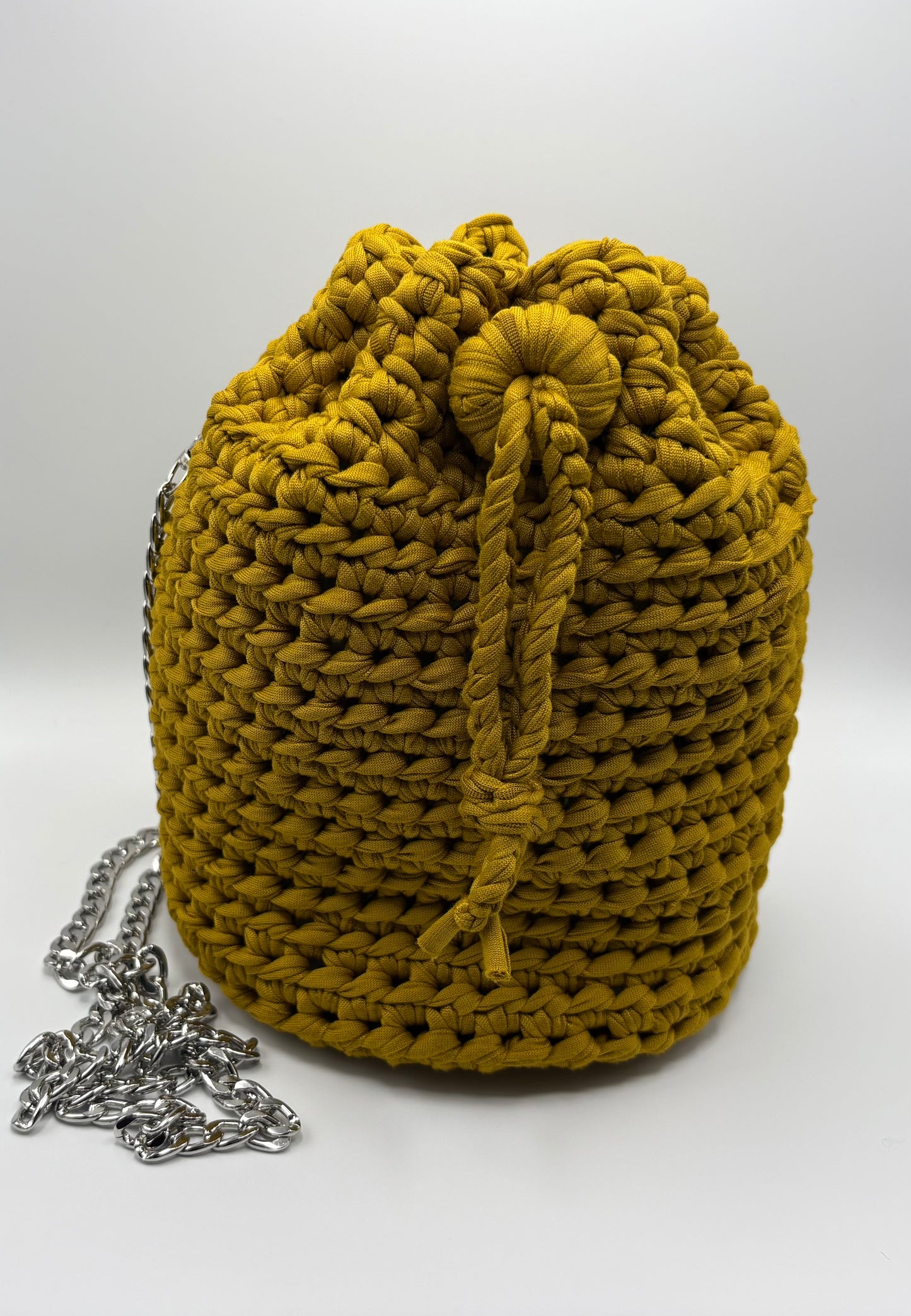 Crochet Crossbody Bucket Bag