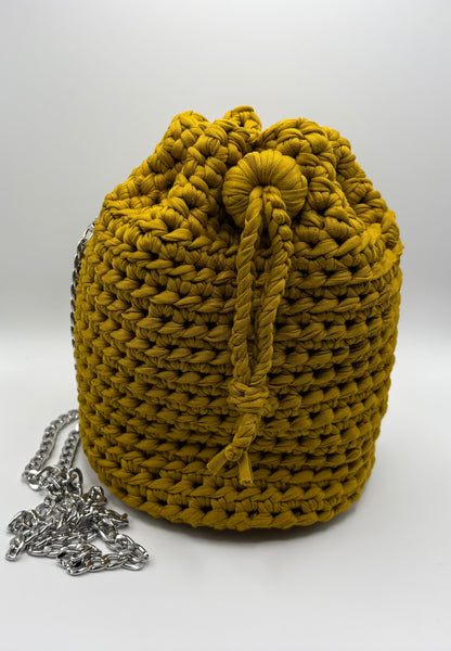 Crochet Crossbody Bucket Bag