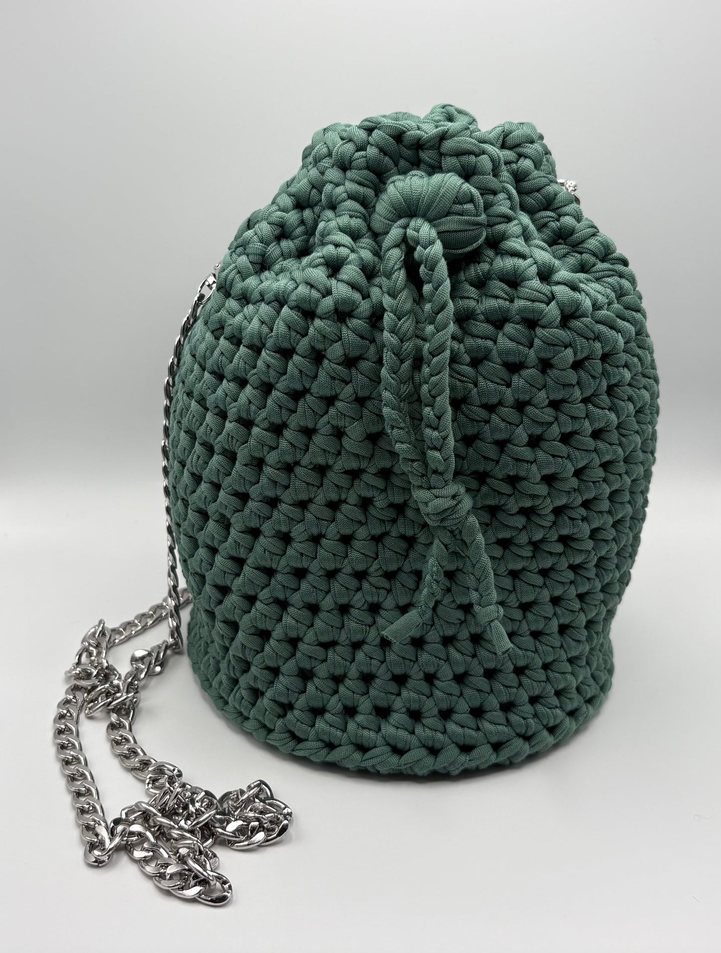 Crochet Crossbody Bucket Bag
