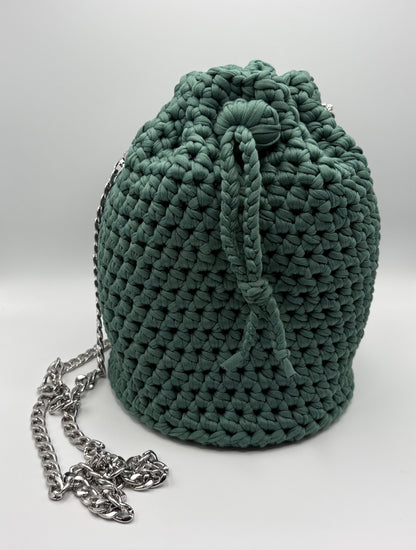 Crochet Crossbody Bucket Bag