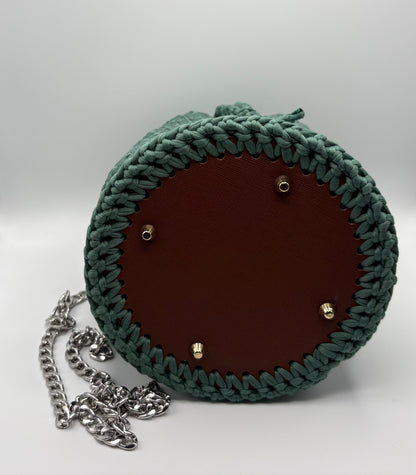 Crochet Crossbody Bucket Bag