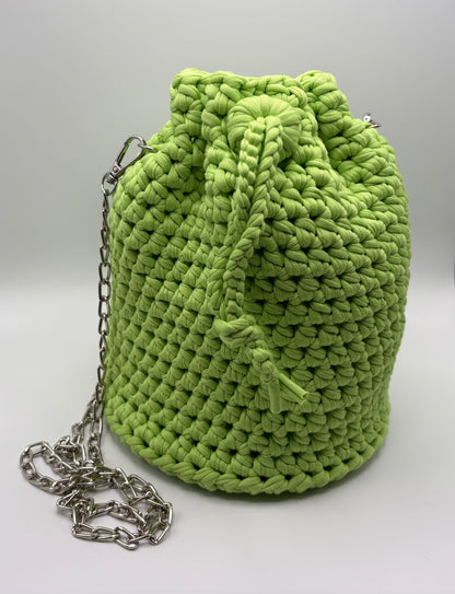 Crochet Crossbody Bucket Bag