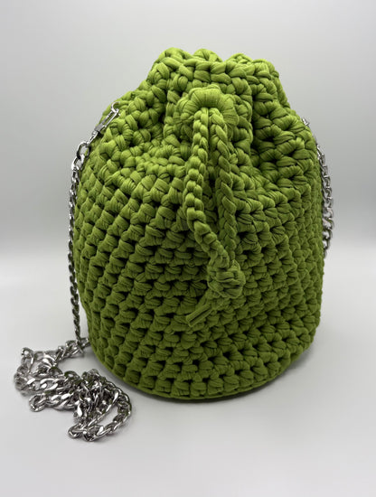 Crochet Crossbody Bucket Bag