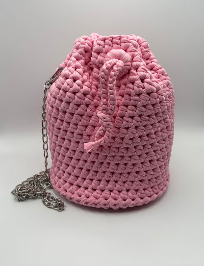 Crochet Crossbody Bucket Bag