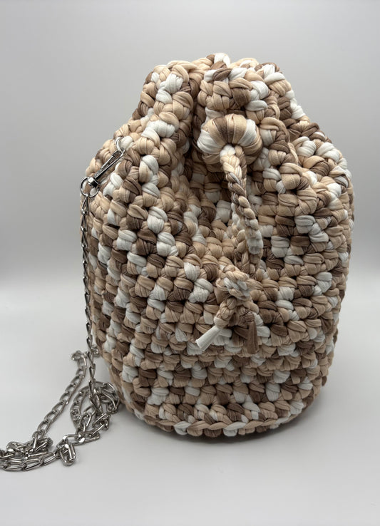 Crochet Crossbody Bucket Bag