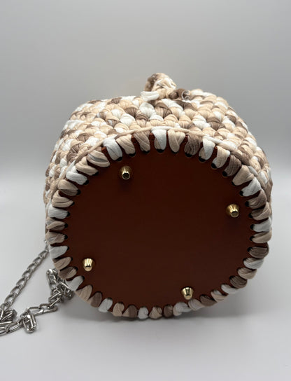 Crochet Crossbody Bucket Bag