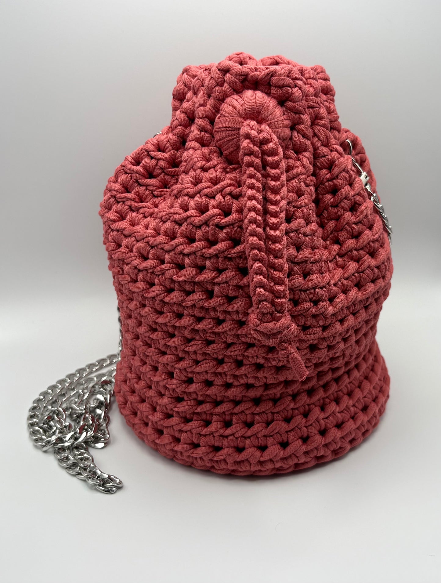 Crochet Crossbody Bucket Bag