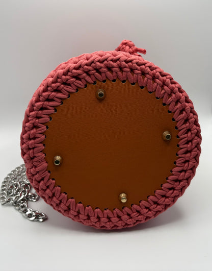 Crochet Crossbody Bucket Bag