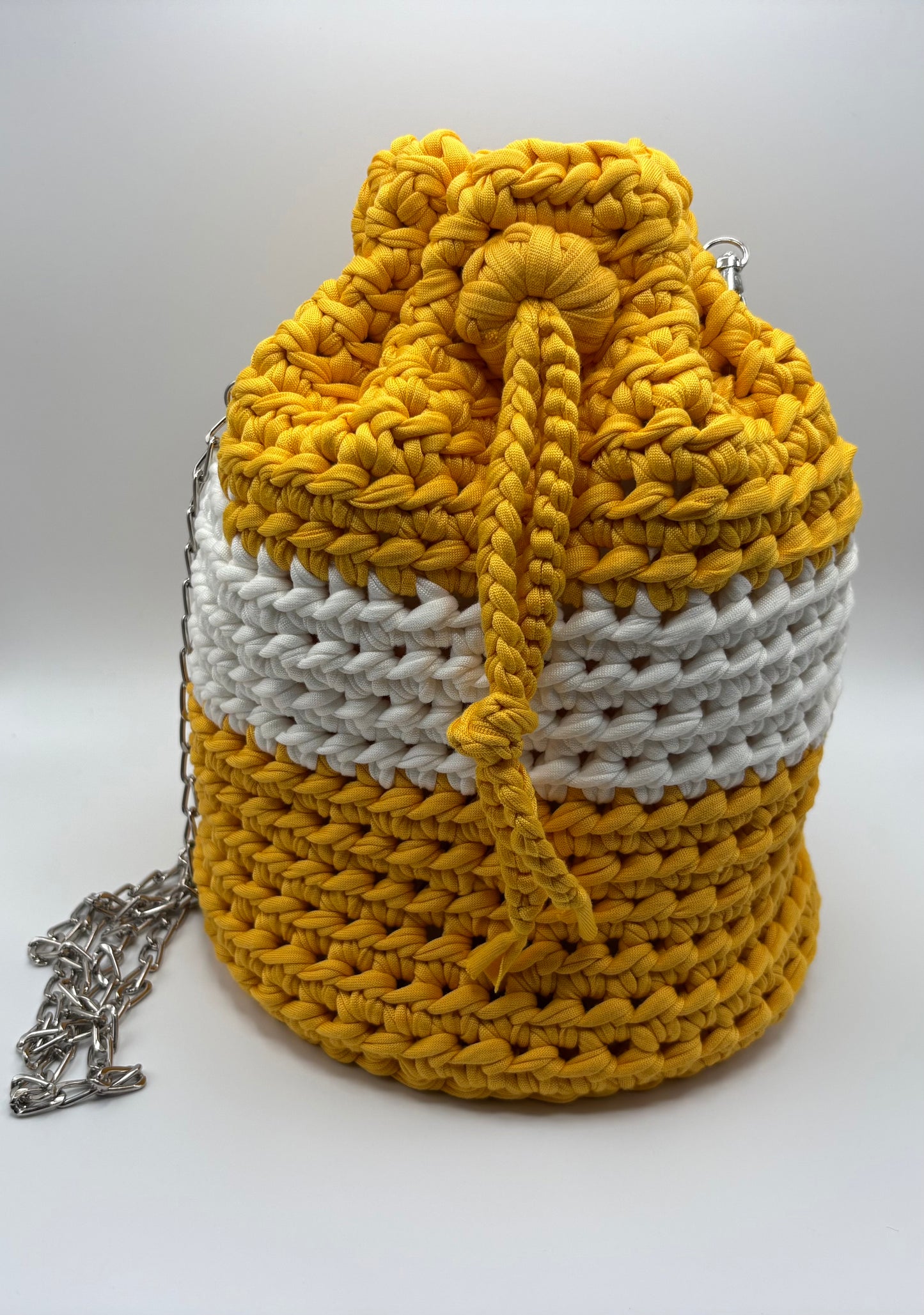 Crochet Crossbody Bucket Bag