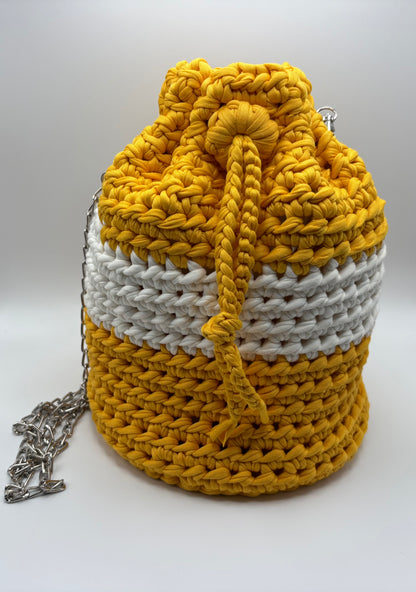 Crochet Crossbody Bucket Bag